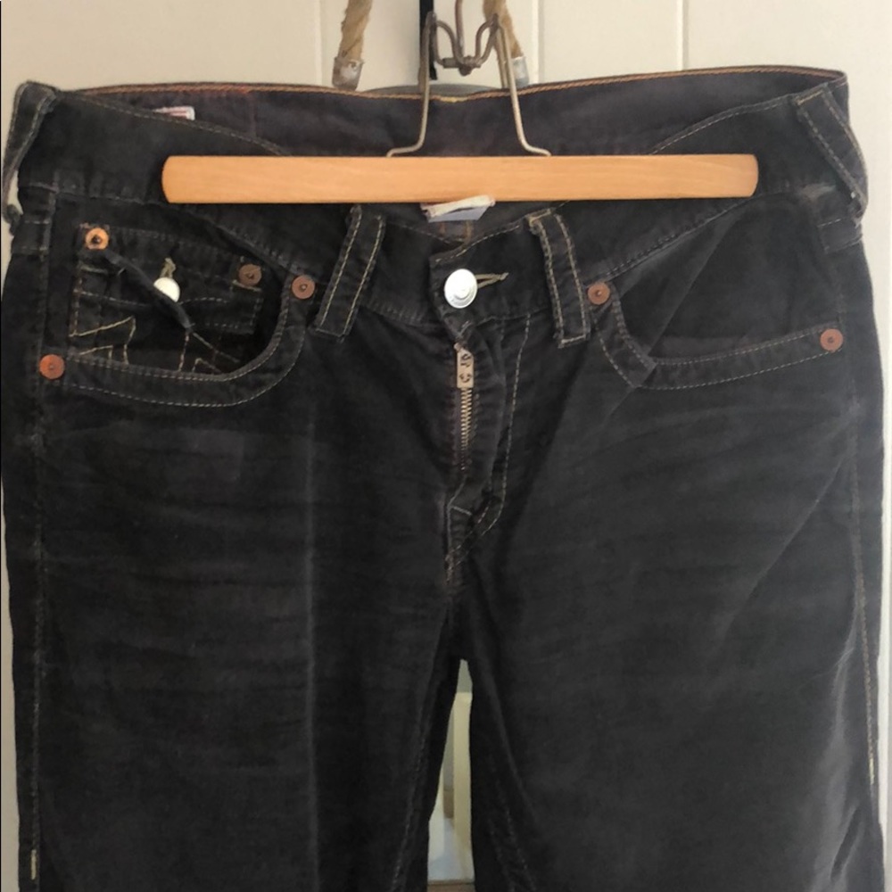 True Religion grey corduroy boot cut Billy